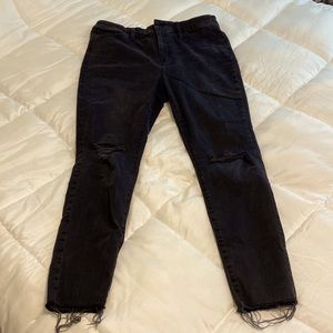 Madewell Curvy High Rise Skinny Black Jeans